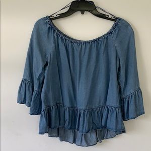 Zara Woman Premium Denim Collection Blouse